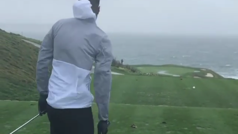 Watch: windy Pebble Beach causes havoc with club selection
